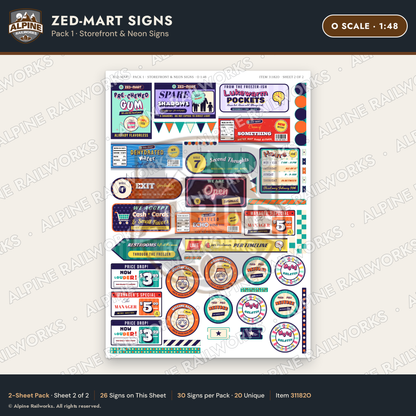 Alpine Railworks 31182O O Scale Grocery Store Signs - Funny Products