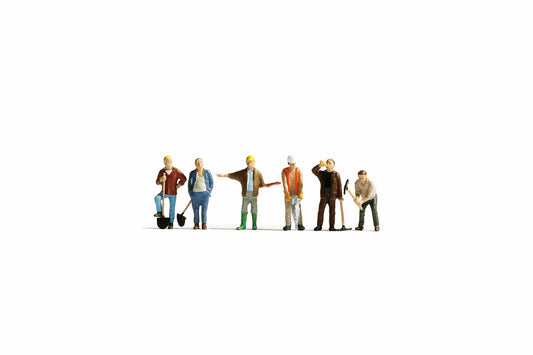Noch 15110 HO Scale Construction Workers Figure Set, 6 pcs