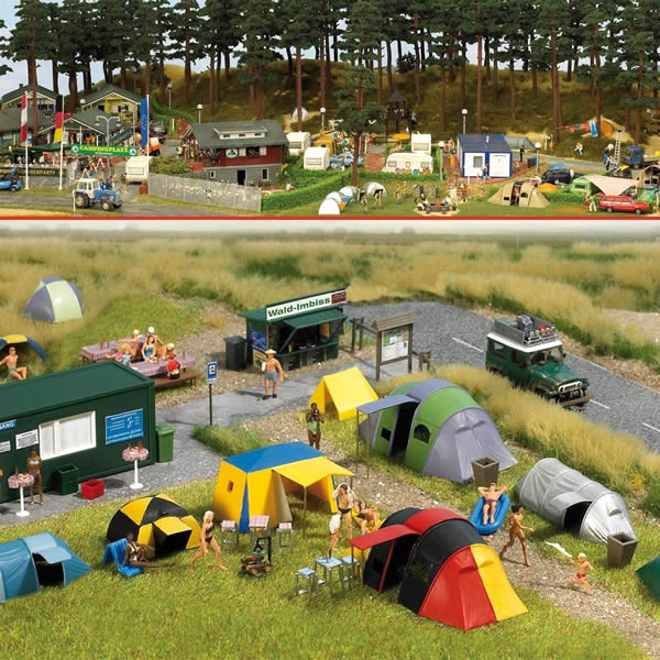 Busch 6044 HO Scale Campground Scene