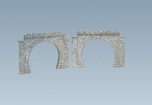 Faller 120565 HO Scale Tunnel Portals -- 2-Track pkg(2)