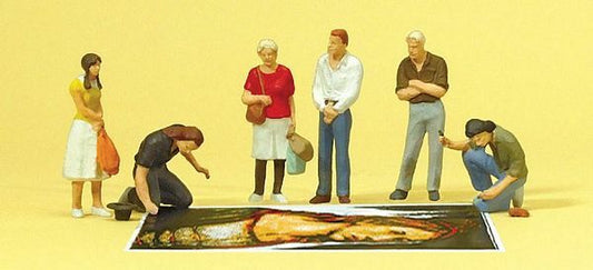 Preiser 10549 HO Scale Working People -- Street Artists & Onlookers pkg(6)