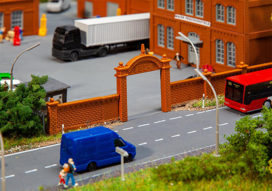 Faller 272917 N Scale Brick Factory Wall Model Kit