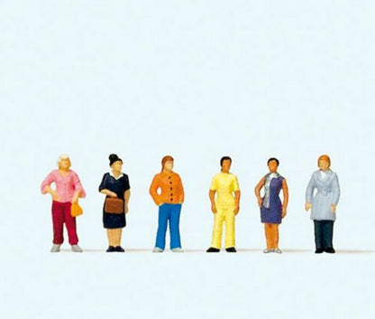 Preiser 79222 N Scale Pedestrians -- Standing Women pkg(6)