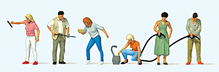 Preiser 10709 HO Scale At the Gas Station -- pkg(6)