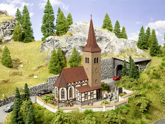 Noch 63906 N Scale St. George Church w/Bell Sound Unit -- Laser-Cut Kit