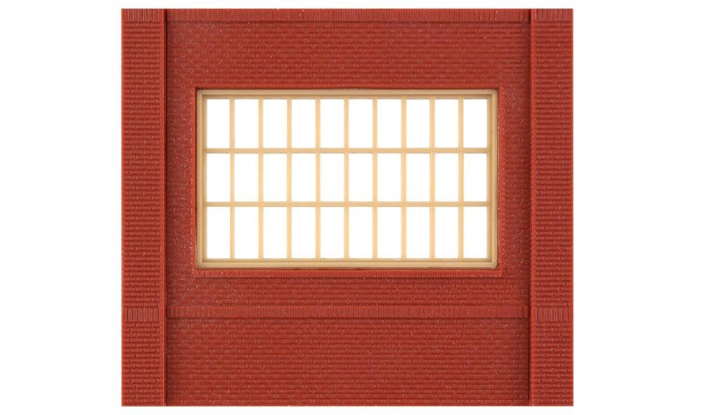 Design Preservation Models 30173 HO Scale Modular Building System(TM) -- Dock Level Wall Sections with Steel Sash Window - Kit pkg(4)