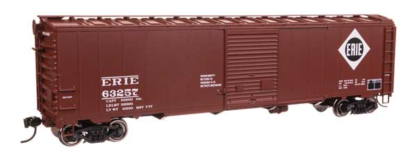Walthers Mainline 910-46515 HO Scale 50' AAR Boxcar RTR Erie #63257