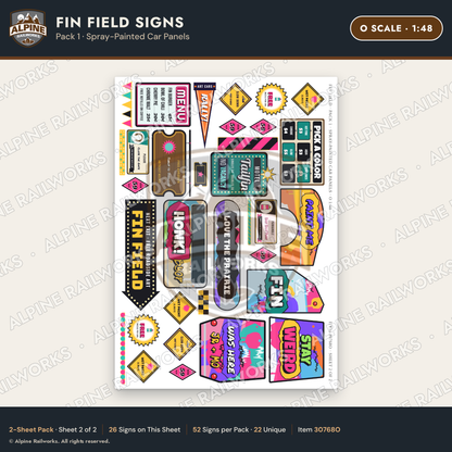 Alpine Railworks 30768O O Scale Roadside Signs - Buried Car Art