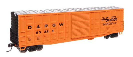 Walthers Mainline 910-46712 HO Scale 50' Waffle Boxcar RTR DRGW #65324
