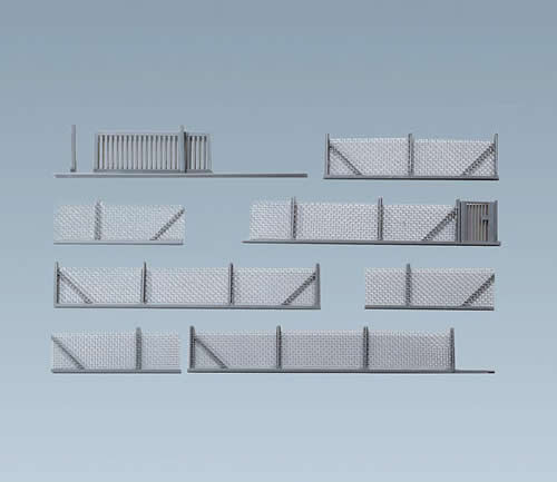 Faller 272420 N Scale Metal Industrial Fencing, Era III -- 14-1/2"