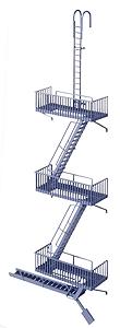 Walthers Cornerstone 933-3729 HO Scale Vintage Fire Escape -- Kit