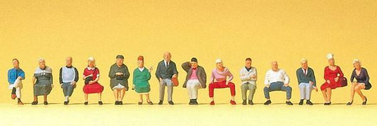Preiser 10524 HO Scale Pedestrians -- Seated Travellers