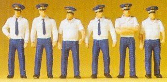 Preiser 72408 26299 Scale 1/72 Military - Soviet (USSR) Air Force - Figures -- In Summer Uniforms pkg(6)