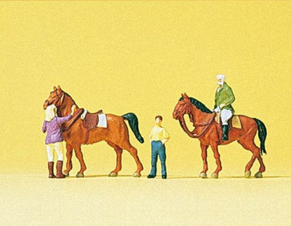 Preiser 79186 N Scale Sports & Recreation -- At The Riding School #2