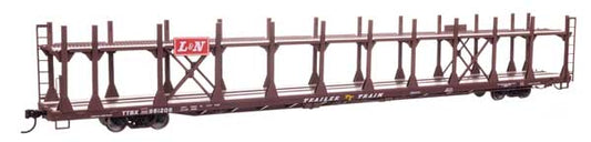 Walthers Mainline 910-8044 HO Scale 89' Flatcar Auto Rack L&N #961206