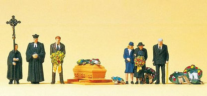 Preiser 10519 HO Scale Pedestrians -- Protestant Funeral pkg(6)