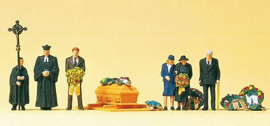 Preiser 10519 HO Scale Pedestrians -- Protestant Funeral pkg(6)