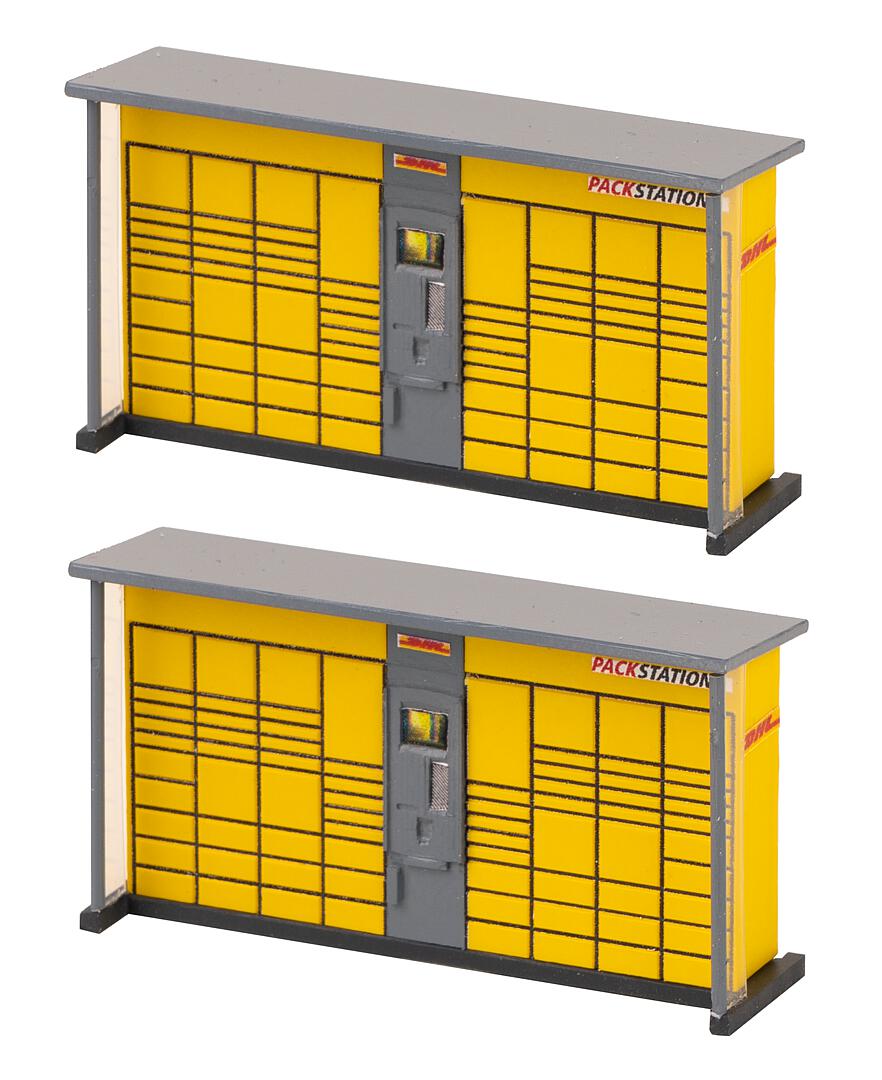 Faller 180281 HO Scale 2 DHL Parcel Packstations Model Kit