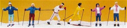 Preiser 10312 HO Scale Recreation & Sports -- Cross-Country Skiers pkg(6)