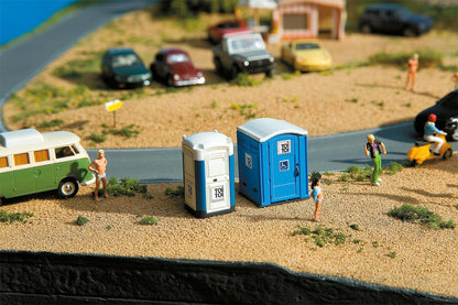 Faller 180543 HO Scale Toi Toi Portable Toilets, 4-Pack Kit