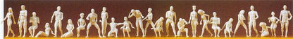 Preiser 16400 HO Scale Unpainted Figure Set -- Adam & Eve Combination Kit (26)