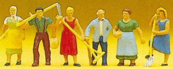 Preiser 10040 HO Scale People Working -- Farm Workers #1