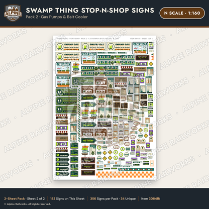 Alpine Railworks 30841N N Scale Roadside Signs - Swamp Monster Store