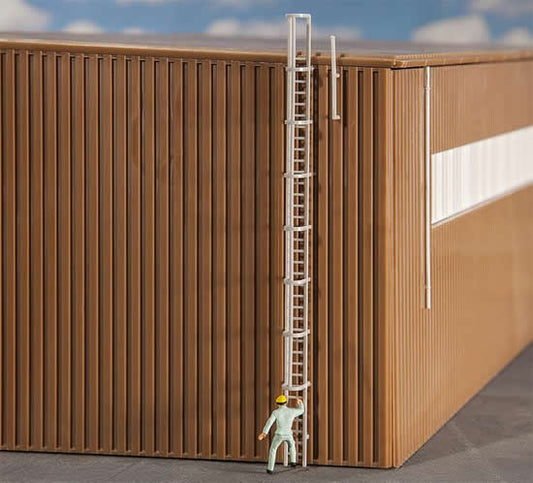 Faller 180922 HO Scale Cage Fire Ladder w/Railing -- 4-3/16" 10.6cm Tall