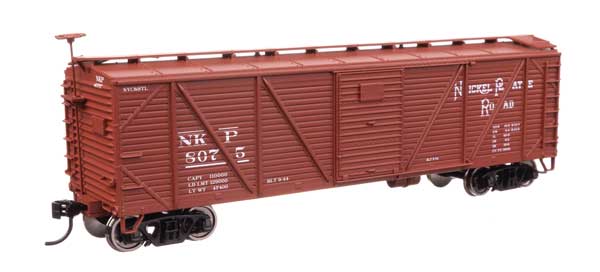 Walthers Mainline 910-40724 HO Scale 40' ARA Boxcar RTR NKP #8075