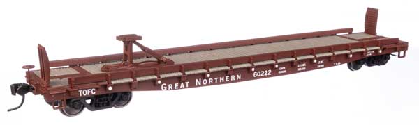 Walthers Mainline 910-50506 HO Scale 53' Piggyback Flatcar RTR GN #60222
