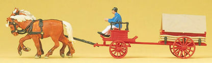 Preiser 30429 HO Scale Emergency - Horse-Drawn Fire Equipment -- Coal Tender