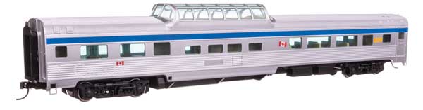 Walthers Mainline 910-30414 HO Scale 85' Budd Dome Coach RTR VIA Rail