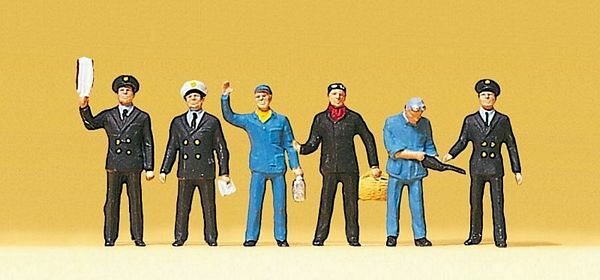 Preiser 10086 HO Scale Railroad Personnel -- French Train Crewmen