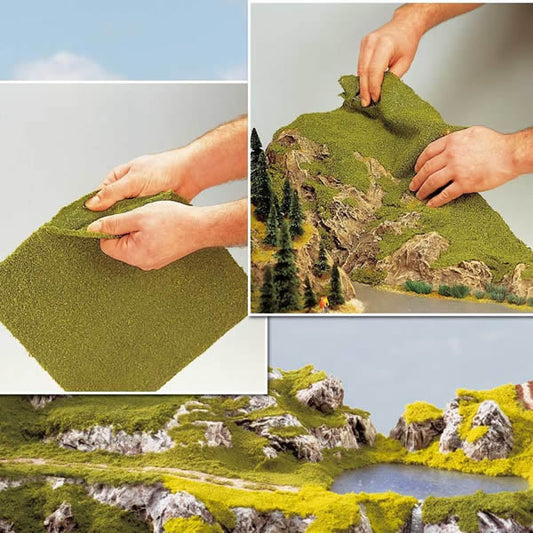 Busch 7392 A Scale Flora Fleece Grass Mat -- 18-7/8 x 11" 48 x 28cm