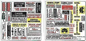 Blair Line 154 HO Scale Storefront & Advertising Signs Main Street