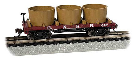 Bachmann 15555 N Scale Old-Time Wood Tank Car 3 Tanks Great Northern