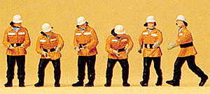 Preiser 10242 HO Scale Firemen -- In Action pkg(6)