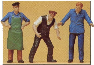 Preiser 45028 G Scale Delivery Men in Work Clothes