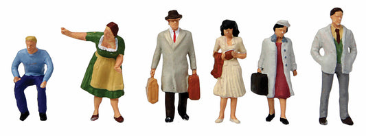 Preiser 1010587 HO Scale Motel Patrons & Staff -- pkg(6)