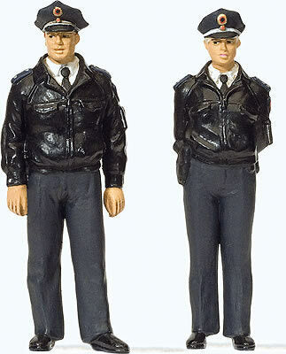 Preiser 44909 G Scale Emergency -- Post-War German Police w/Blue Uniform pkg(2)
