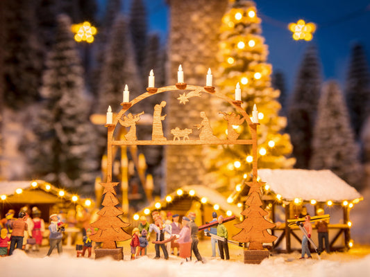 Noch 14391 HO Scale Christmas Market Entry Arch Laser-Cut Kit