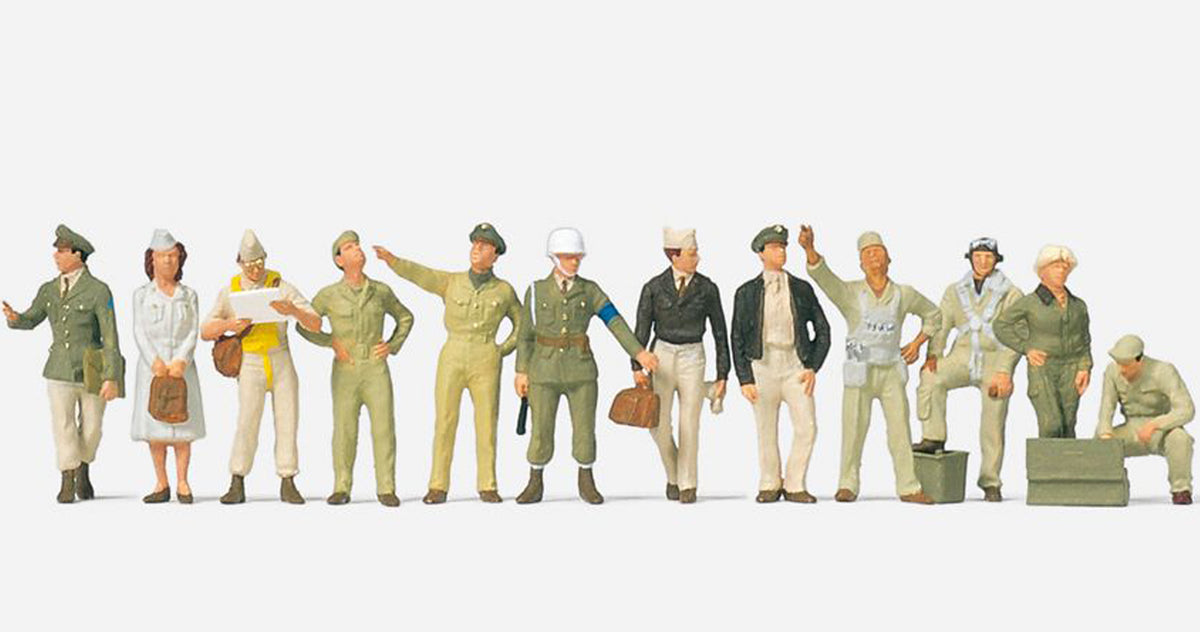 Preiser 16521 HO Scale US Army Air Force Figure Set