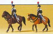 Preiser 79151 N Scale Police -- Guards on Horseback, Italian pkg(2)