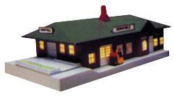 Bachmann 45908 N Scale Passenger Station with Figure Assembled