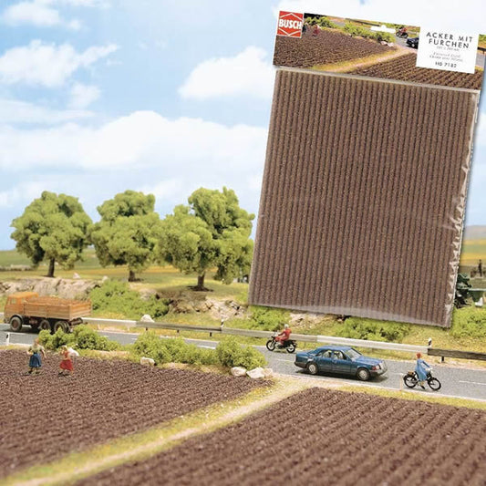 Busch 7183 N Scale Plowed Field Sheet -- 19 x 11" 48.3 x 27.9cm pkg(2)