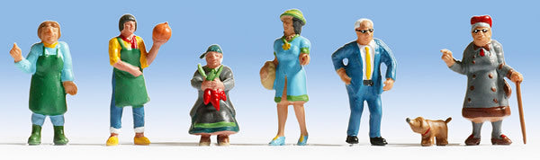 Noch 15470 HO Scale Market People -- pkg(6)