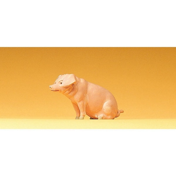 Preiser 47047 1/25 Scale Domestic Animal - Pig Sitting