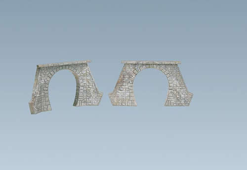 Faller 120561 HO Scale Tunnel Portals - 1 Track pkg(2)