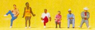 Preiser 79174 N Scale Pedestrians -- People Sitting On Stairs