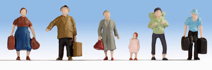 Noch 18115 HO Scale Economy Standing Passengers -- pkg(6)